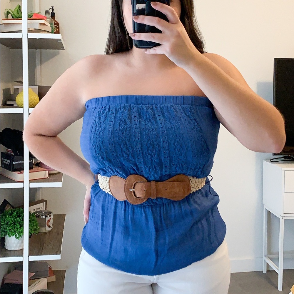 Strapless top